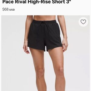 Lululemon Athletica Black Athletic Shorts High-Rise